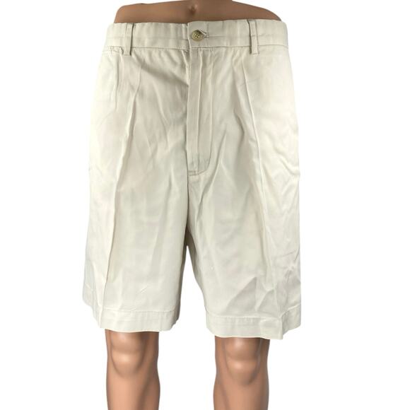 Ralph Lauren Polo Golf Men's White Beige Performance Khaki Chino Shorts Size 38 - Picture 1 of 5